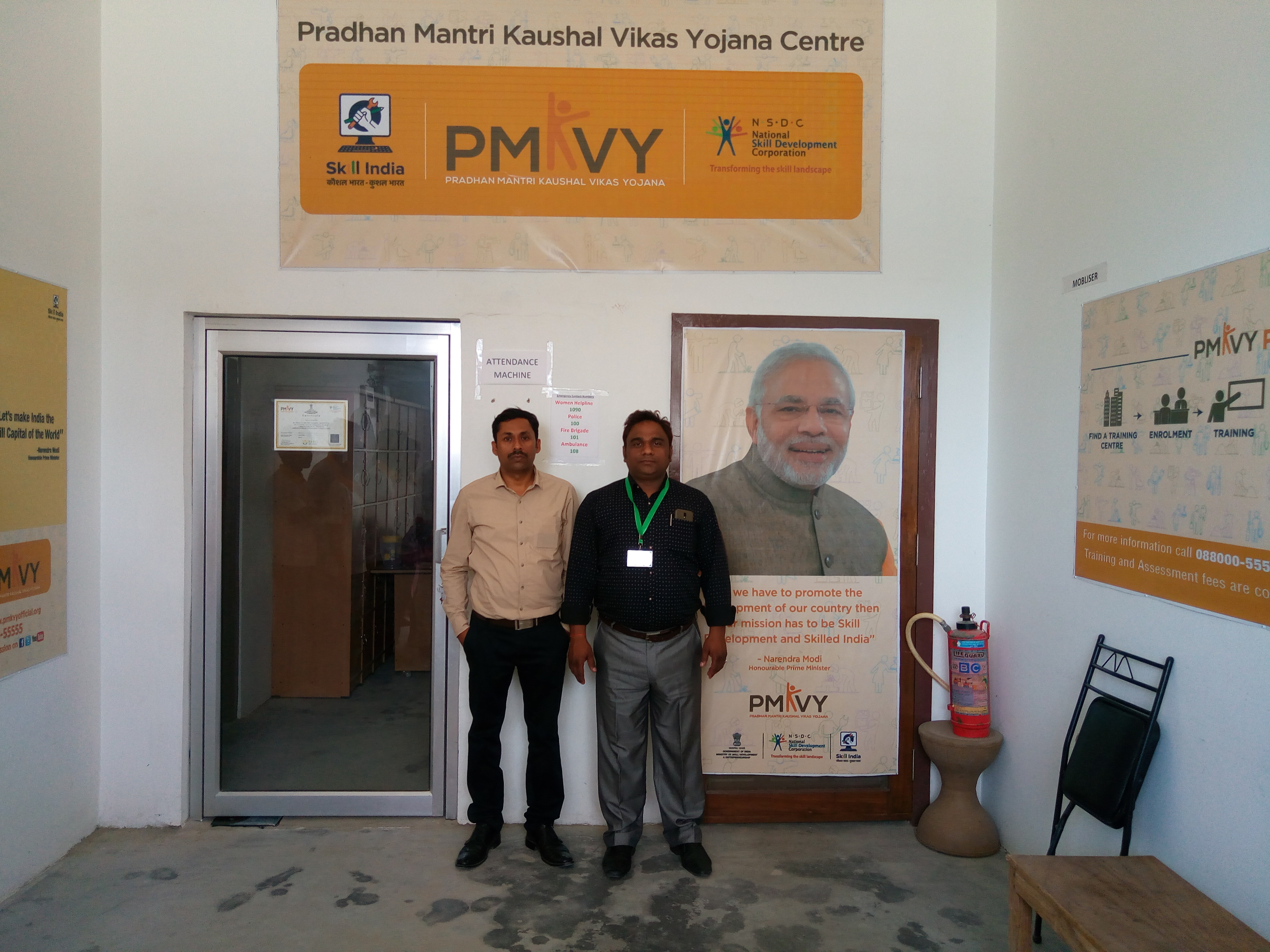 Glimpse of On-going Pradhan Mantri Kaushal Vikas Yojana (PMKVY) training & assessment at SUNAINA SAMRIDDHI FOUNDATION’s