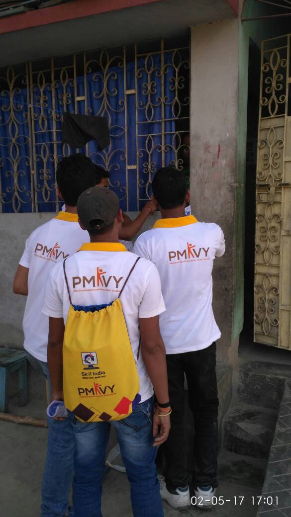 Our trainees creating door to door awareness drive about PMKVY and how it will benefit their lives & Future, In remotest Villages of Muzaffarpur , Bihar